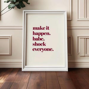 Trendy Positive Quote Print Inspirational Typography Poster Modern Minimalist Retro Wall Art Printable Decor Motivational Home Office Art
