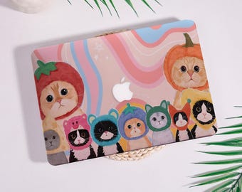 Cat Family,MacBook Hard Matte Protective Case MacBook Air 11/13/15,Pro 16/15/14/13 Inch Ret 13 15,Apple Laptop Sleeves Cover,Personalized