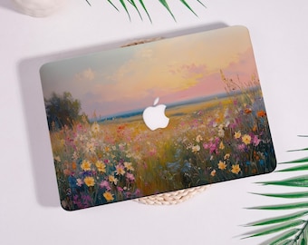 Capa protetora rígida fosca rosa pôr do sol para MacBook Air 11/13/15, Pro 16/15/14/13 polegadas, capa protetora para laptop Apple, personalizada.