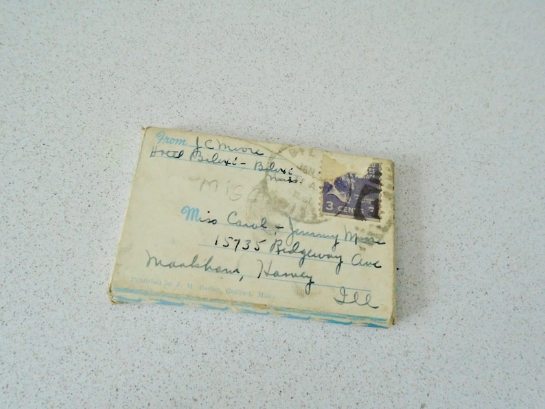 Biloxi Mississippi 20 Tiny Postcards Souvenir Views 1950s