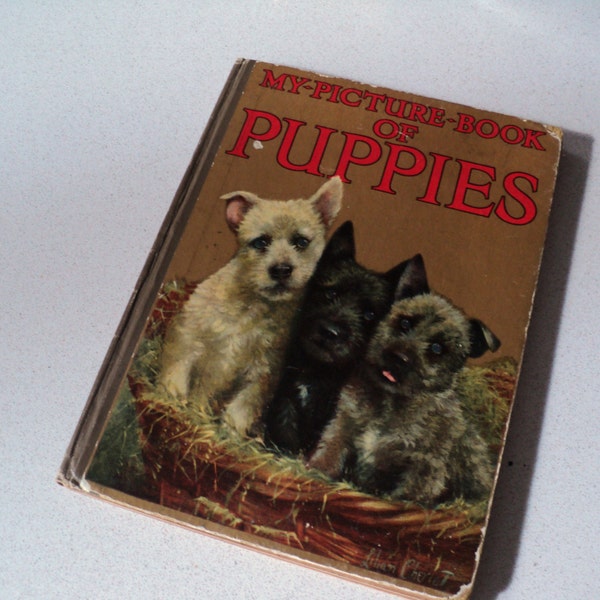 Antique Dog Book The Picture Book of Puppies Children's Book England Jessie Pope