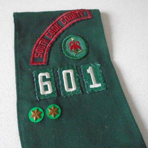 Vintage Girl Scouts USA Sash with Badges Patches Pins image 3