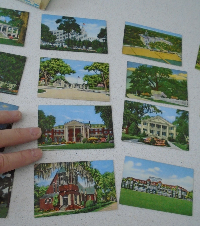 Biloxi Mississippi 20 Tiny Postcards Souvenir Views 1950s