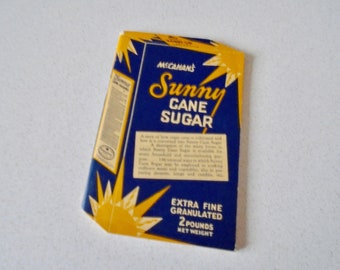 1937 McCahan's Sunny Cane Sugar Cookbooklet...Shaped Like a Box of Sugar! W J McCahan Philadelphia
