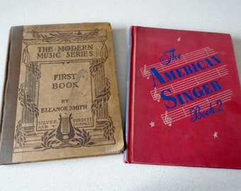 2 Vintage Music Textbooks The Modern Music Series 1898 & The American Singer 1944