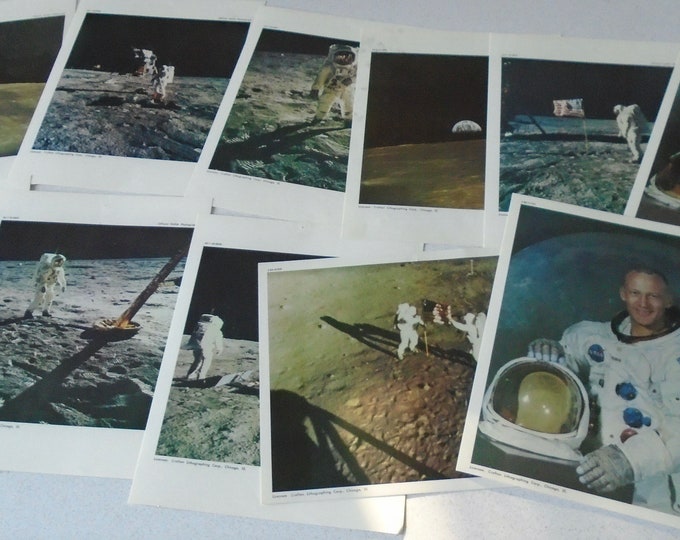 Apollo 11 Official NASA Photographs Set of 12 First Men on the Moon