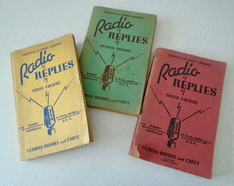 1930s 1940s Radio Replies 3 Volume Set Fathers Rumble and Carty. Catholic Apologetics Questions and Answer on Catholicism and Protestantism