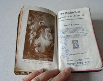 1923 My Prayer Book : Happiness in Goodness ; Reflections, Counsels, Prayers and Devotions by Father Lasance Catholic Devotional Latin