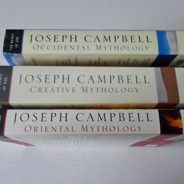 3 Joseph Campbell Books Les masques de Dieu Mythologie créative Mythologie occidentale Mythologie orientale Livres Pingouin à couverture souple