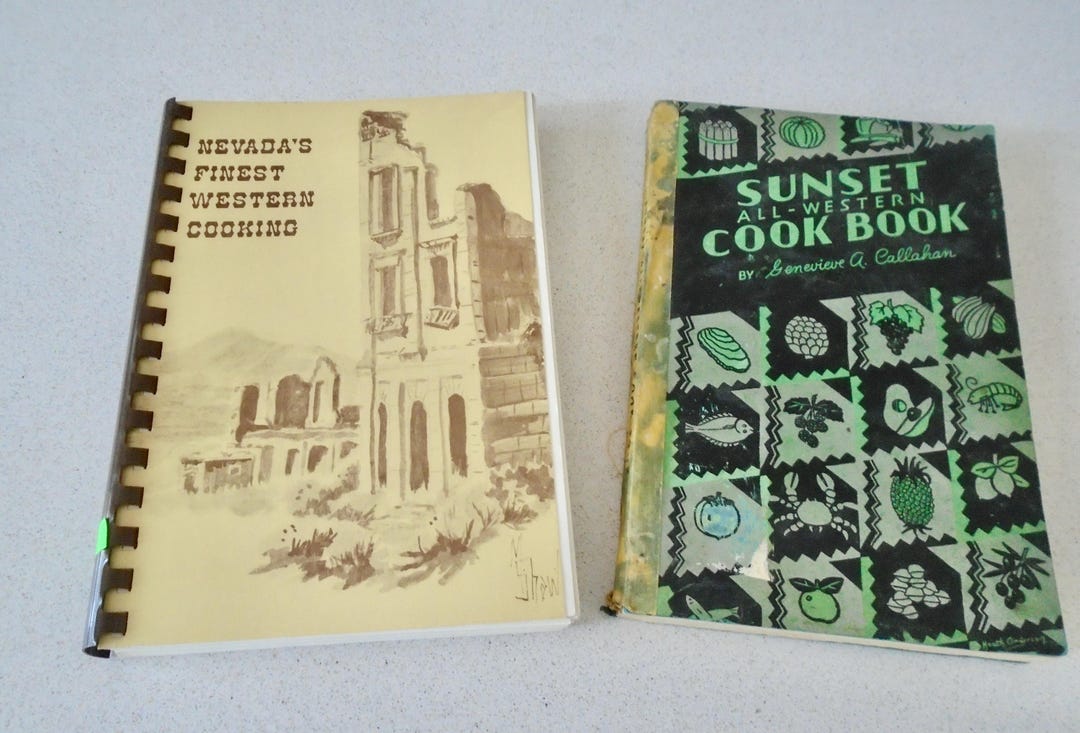 1982 Nevada's Finest Western Cooking Cookbook & 1936 Sunset All-western ...