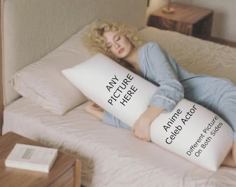 Dakimakura personalizada, capa de almofada de corpo de anime, fronha de corpo personalizada, almofada de corpo de ator famoso, presentes personalizados com fotos, presentes para a família (NSFW)