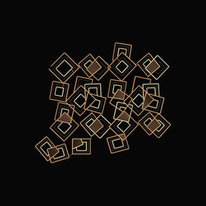 Geometrische machineborduurontwerp | Modern abstract vierkantenpatroon | Machineborduurontwerpen | Digitale download van Stickdatei Kurti