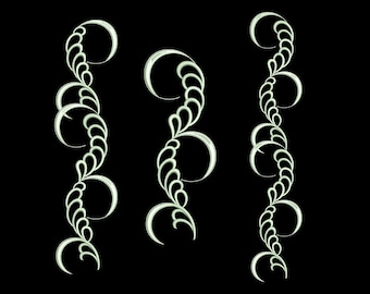 Floral Swirl Embroidery Border | Vintage Lace Style Ornament (Digital Download)