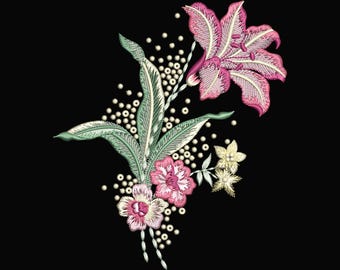 Floral Machine Embroidery Design | Elegant Flower Pattern (Digital Download)