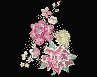 Elegant Floral Embroidery Design | Sewing & Quilting (Digital File)vp3 | dst | exp| pes | hus | xxx |