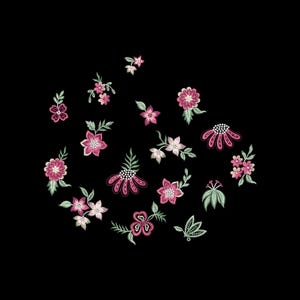 Floral Embroidery Bundle,Machine Embroidery Pattern,Flower Collection, Blumen Stickdatei Set, Florales Stickmuster, Maschinenstickerei Datei