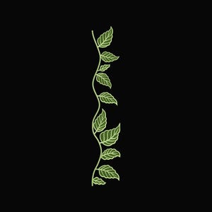 Desenho de borda bordada com folhagem, arquivo de bordado de renda floral, padrão de borda bordada à máquina, borda para decote de vestido de sari