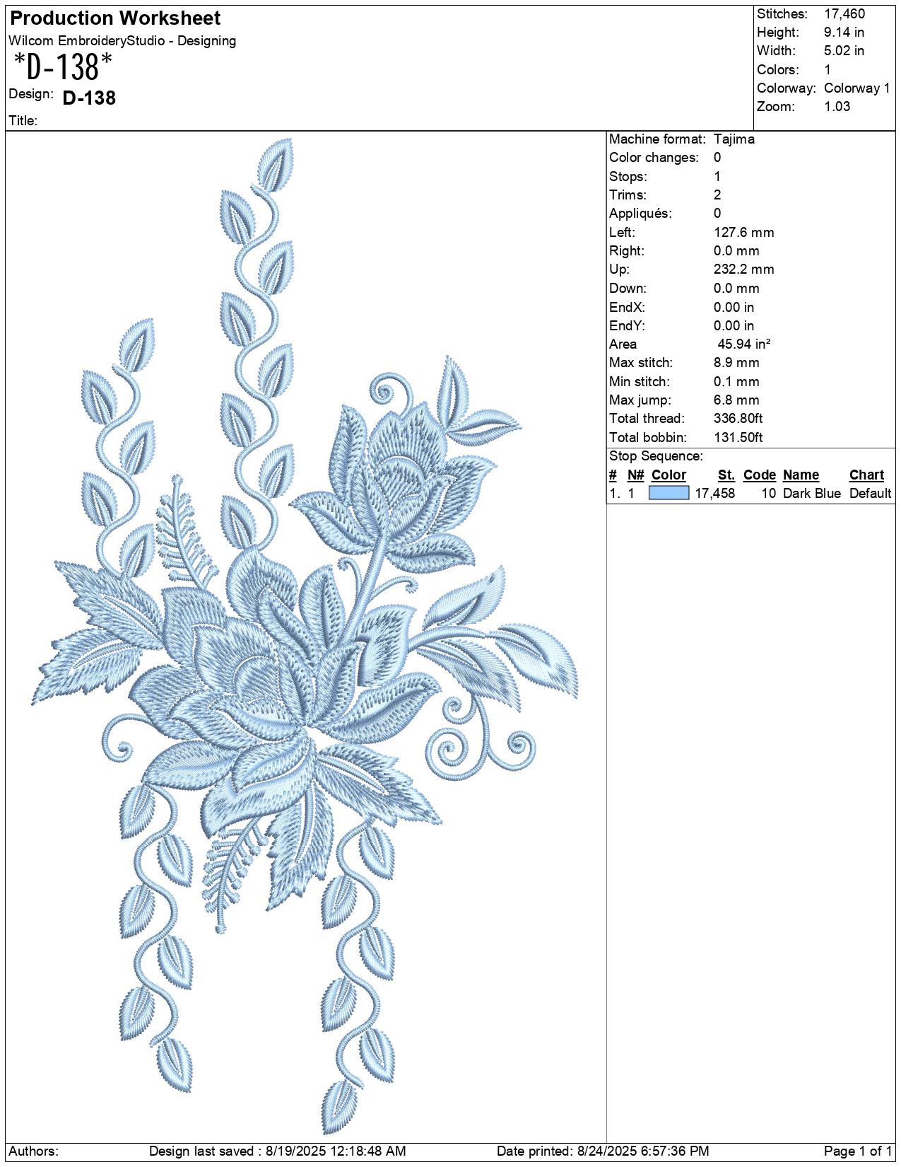 Elegant Floral Embroidery Design | Machine Embroidery Pattern in ...