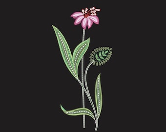 Elegant Flower Embroidery Design | Machine Embroidery Pattern | Instant Digital Download
