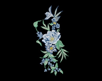 Floral Embroidery Design, Vintage Flower Pattern, Machine Embroidery File, Botanical Design, Digital Download, Floral Bouquet Embroidery