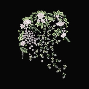 Stickdatei Kurti Floral Machine Embroidery Design | Elegant Botanical Embroidery Pattern |Embroidery Designs for Kurti, Dress & Fabric