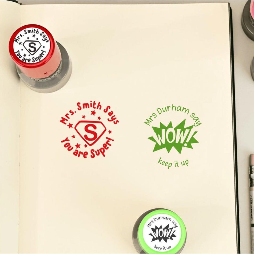 With Comment Stamp Personalized Teacher Stamp, Teacher Grading Stamps,teacher Comment ...