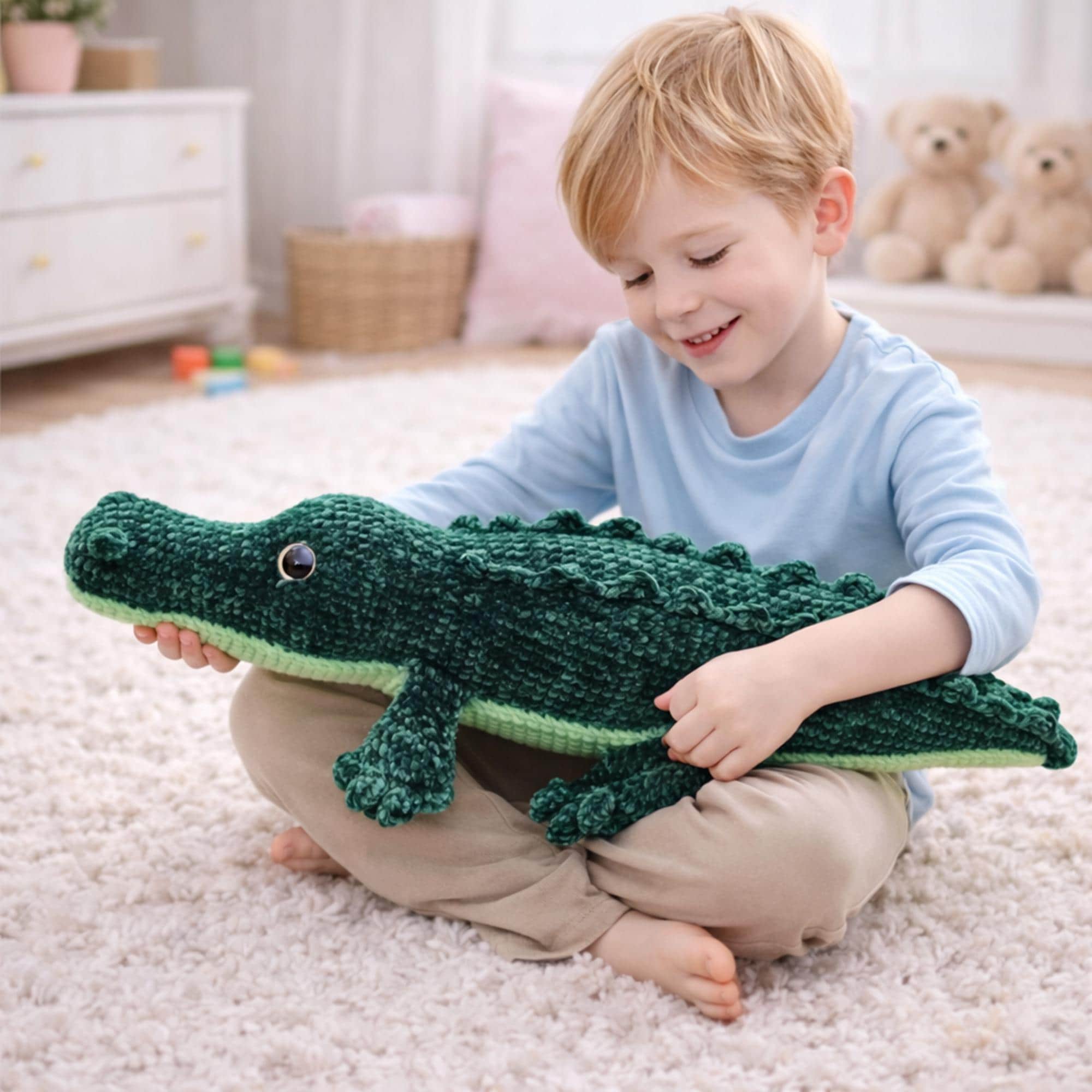 30 Alligator Crochet Patterns for Handmade Gifts, Nursery Decor, and Playful Amigurumi 27 Large Alligator Nursery Gift Pattern