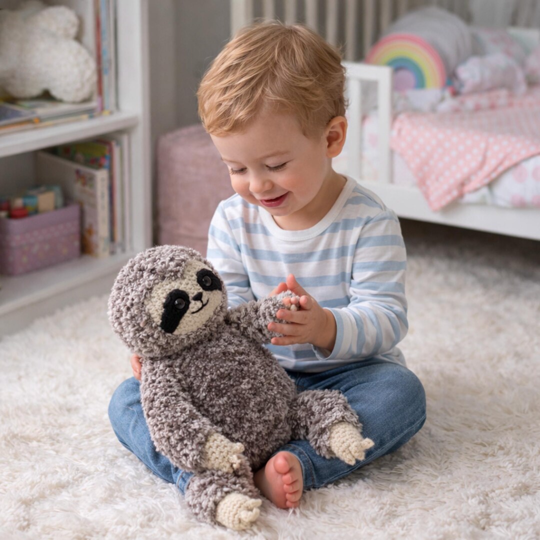 Crochet Sloth Pattern PDF, Easy Amigurumi Sloth Plush Toy, Baby Crochet ...