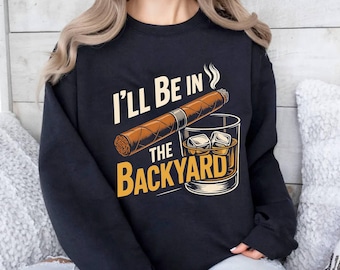 Cigar Dad PNG, Backyard BBQ, Funny Father's Day (Digital Download)