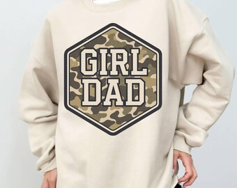 Girl Dad Png, Camo Crest Png, Dad PNG, Sublimation Design, Father's Day PNG, Dad Shirt PNG, Digital Download for Dad Gifts