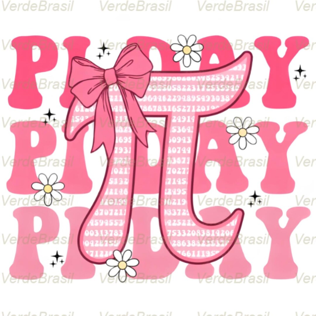 Pink Pi Day Coquette PNG | 3.14 Day Math PNG | Teacher Math Bow PNG ...