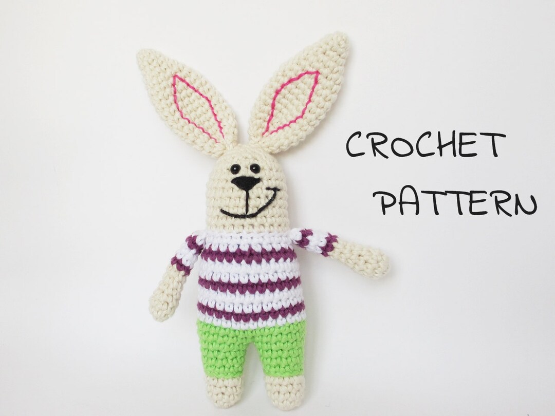 Bunny Stuffed Toy Crochet Pattern - Amigurumi Pattern Rabbit Baby Toy ...