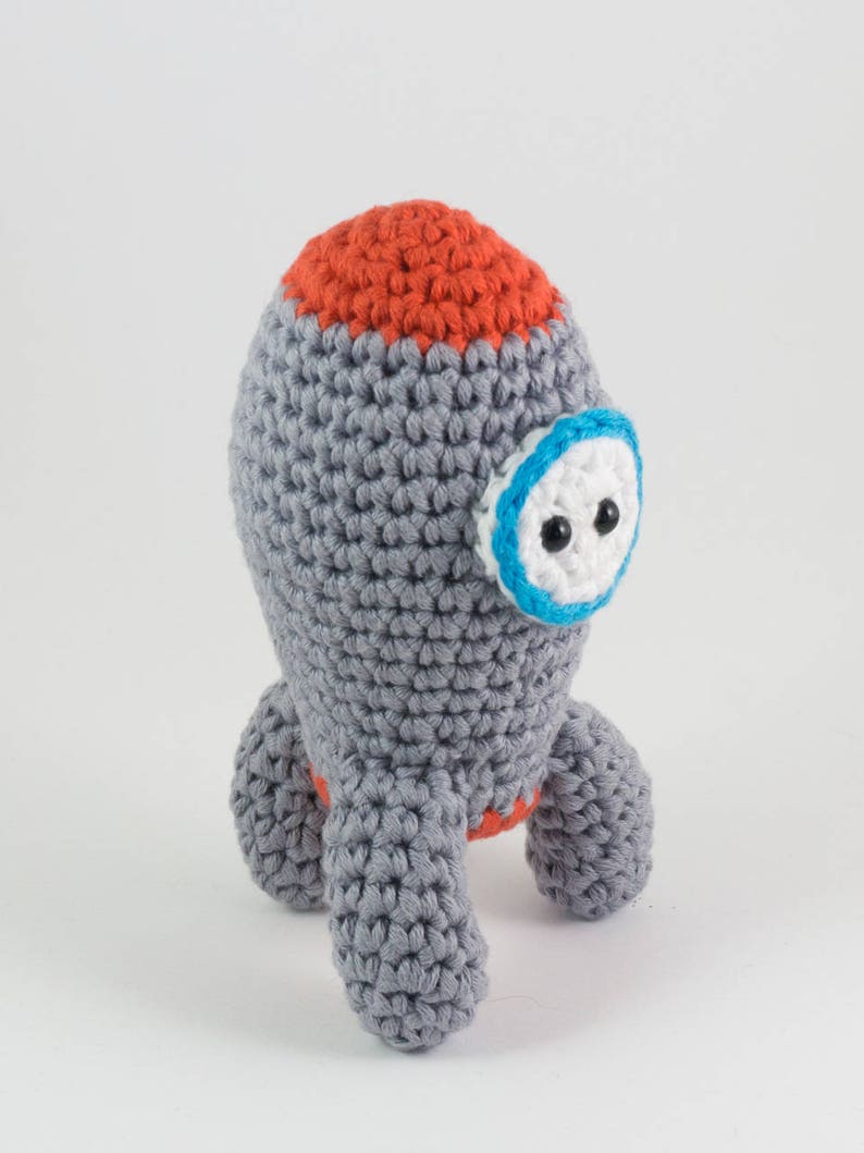 Amigurumi rocket ship stuffed toy crochet pattern crochet space rocket toy US English image 4