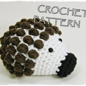 Crochet toy patterns hedgehog, bee and flower toys written in US English image 2