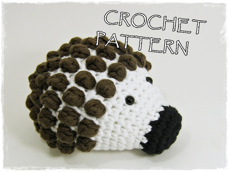 Crochet toy patterns hedgehog, bee and flower toys written in US English image 2