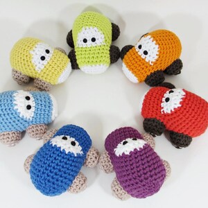 Amigurumi vehicles crochet patterns airplane, car, helicopter, tractor and train patterns in US English image 3