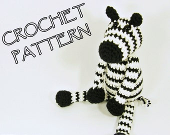 Häkelanleitung Amigurumi Zebra - eine Anleitung in US-Englisch