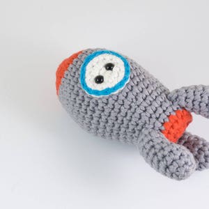 Amigurumi rocket ship stuffed toy crochet pattern crochet space rocket toy US English image 6