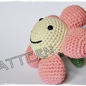 Crochet toy patterns hedgehog, bee and flower toys written in US English image 6