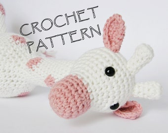 Amigurumi giraffe crochet pattern - stuffed toy giraffe crochet tutorial US English