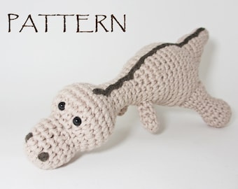 Patrón de dinosaurio Amigurumi pdf tutorial de crochet inglés de EE. UU.