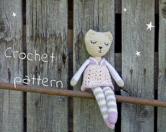 Amigurumi Sleepy Cat Matilda crochet pattern US English