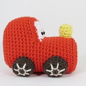 Amigurumi vehicles crochet patterns airplane, car, helicopter, tractor and train patterns in US English image 6