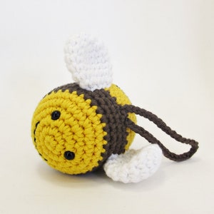 Crochet toy patterns hedgehog, bee and flower toys written in US English image 9