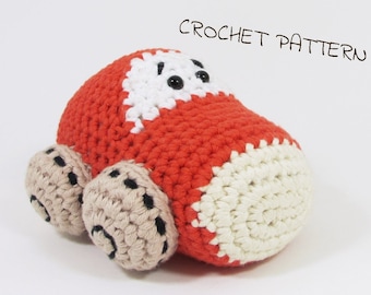 Amigurumi Mister Car crochet pattern stuffed toy diy tutorial US English