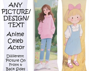 Custom Dakimakura Pillow, Custom Body Pillowcase, Anime Body Pillow Cover, Celeb Actor Photo Long Body Pillowcase Durability Two-Sides