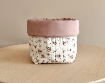 Fabric Basket PDF Sewing Pattern: Standard & Quilted, Reversible Basket, 4 Sizes, Illustrated Instruction