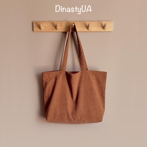 Französisches Naht-Einkaufstaschen-Schnittmuster: Tasche, ohne Futter, in einer Schachtel, zum Einkaufen für Anfänger