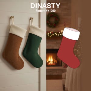 Christmas Stocking Sewing Pattern: Christmas gift, Holiday Decor, Beginner-Friendly, X1200