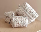 Quilted Toiletry Bag PDF Sewing Pattern: Bias Tape, Illustrated Tutorial, Instant Download